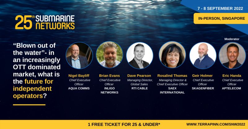 Submarine Networks World 2022 - The 25th Edition of the Conference, at the Suntec Convention Centre, Suntec City, Singapore